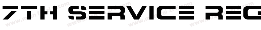 7th Service Regular字体转换